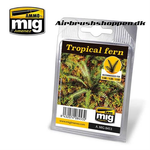 A.MIG 8453 TROPICAL FERN - Tropisk bregne laserskåret plante til diorama